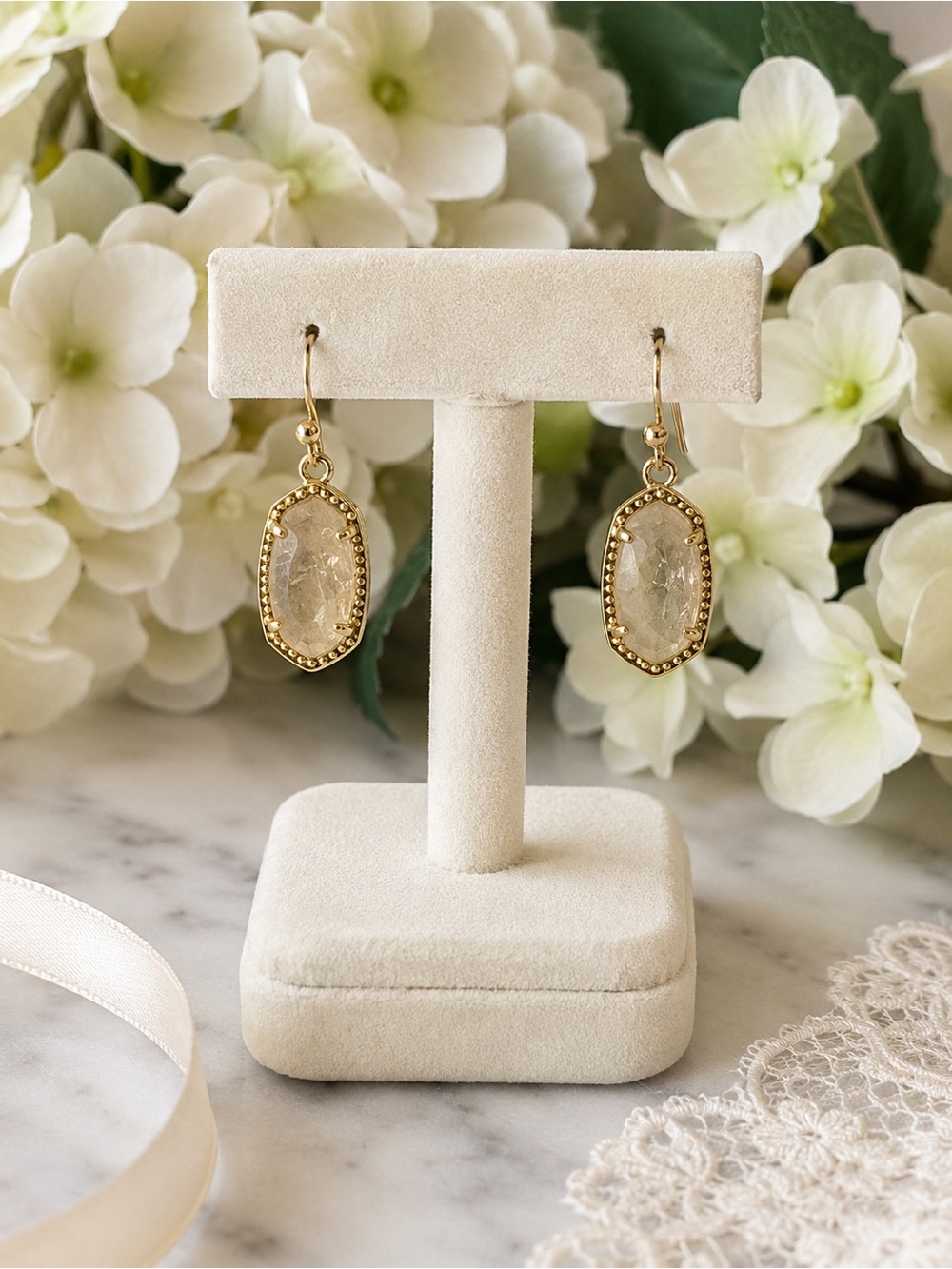 Kendra Scott Lee Drop Earrings - Gold & Citrine Glass